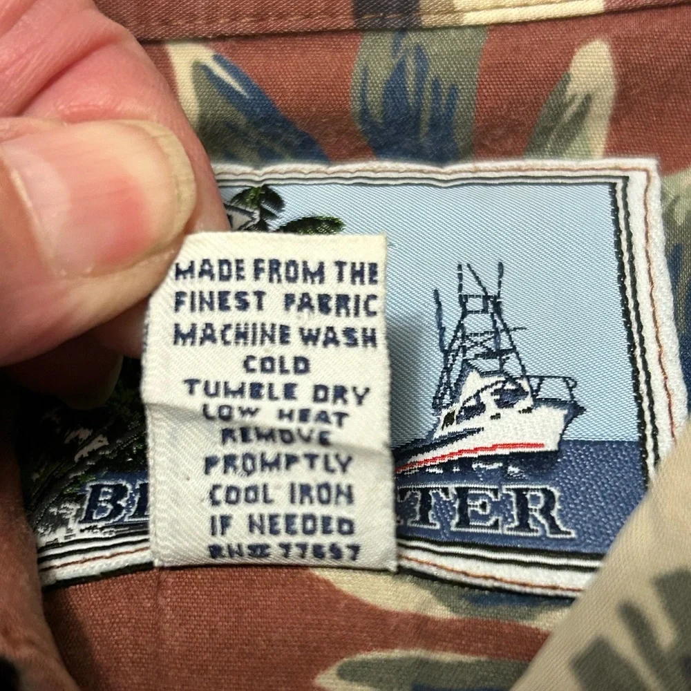 Aftco Bluewater Shirt Button Down‎ Men's Size Medium Fish Print - Picture 9 of 9